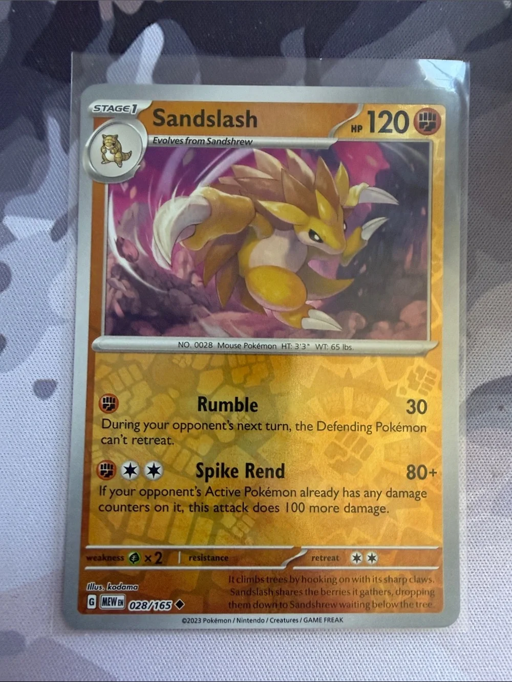 Sandshrew & Sandslash Reverse Holo Pokémon 151 Card Lot | 2 Cards ✨5/$25✨